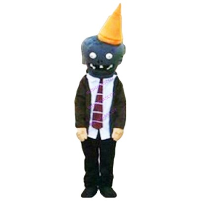 Conehead Zombie Mascot Costume