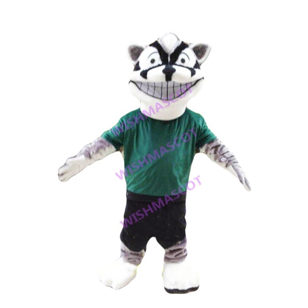 Confident Skunk Goalkeeper Mascot Costume