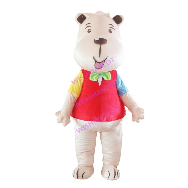 Fluffy Long Face Bear Mascot Costume