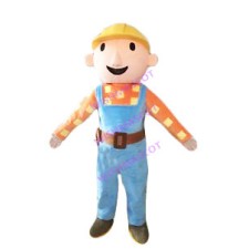 Construction Worker Mascot Costume