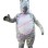 Deformed Flat-headed Zebra Mascot Costume