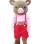 Simple-minded Brown Pig Mascot Costume