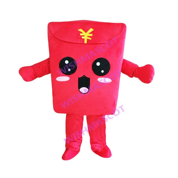 Auspicious Red Envelope Mascot Costume