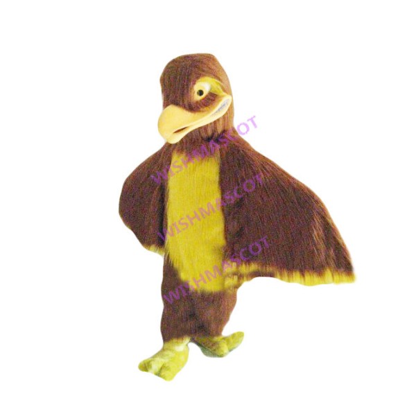 Calm Brown & Yellow Eagle Mascot Costume