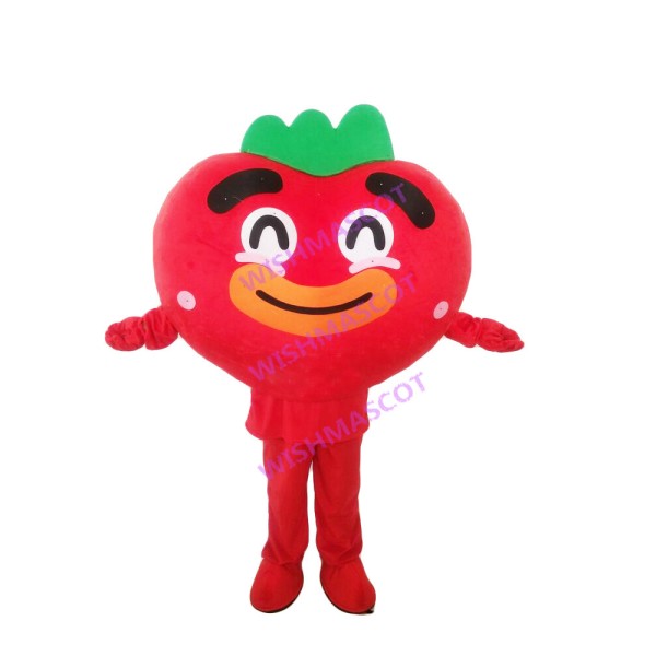 Tomato Mascot Costume With Sausage Mouth