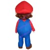 Uncle Mario In Blue Overalls Mascot Costume