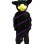 Fierce Black Hairy Eagle Mascot Costume