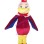 Stewardess Chicken Mascot Costume