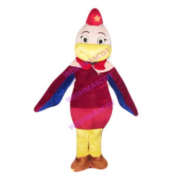 Stewardess Chicken Mascot Costume