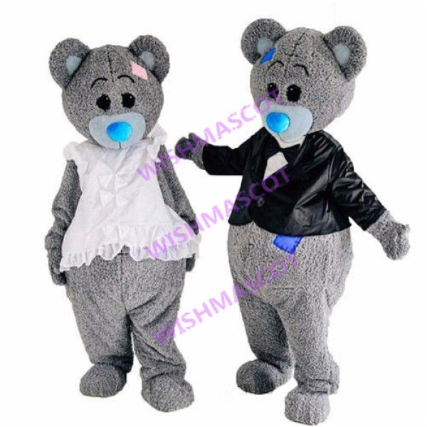 Harmonious Grizzly Couple Mascot Costume