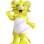 Bright Yellow Cartoon Lion Mascot Costume