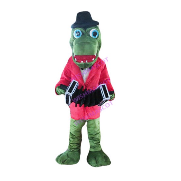 Performing Organist Crocodile Mascot Costume