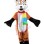 Sociable Fox Mascot Costume Wearing Scarf