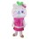 Grassy Pink Bear Mascot Costume