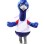 Melancholic Blue Ostrich Mascot Costume