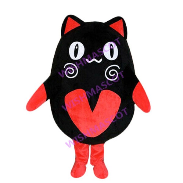 Black Cartoon Mosquito Coil Cat Mascot Costume