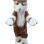 Furry Brown & White Old Wolf Mascot Costume