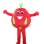 Round Red Dragon Fruit Mascot Costume