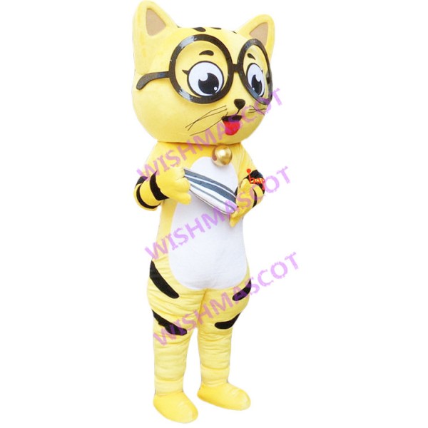 Melon Seed Cat With Bell Mascot Costume