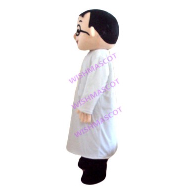 Ancient Teacher In Long Gown Mascot Costume