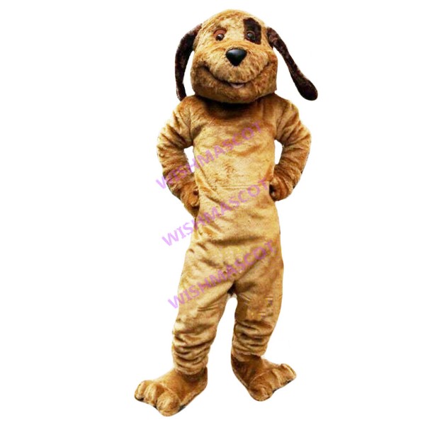 Triumphant Dog Mascot Costume With Arms Akimbo
