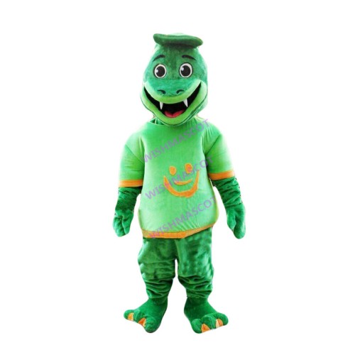 Inflated Green Cobra Mascot Costume