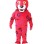 Red Circle Muscular Leopard Mascot Costume