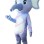 Emaciated Simple Baby Elephant Mascot Costume