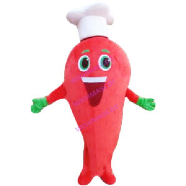 Chef Red Pepper Mascot Costume