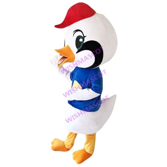 Shaky White Duck Mascot Costume