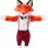 Orange & White Gentle Fox Mascot Costume