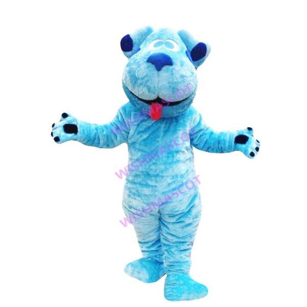 Naughty Funny Blue Dog Mascot Costume