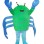 Lightweight Cartoon Green Crab Mascot Costume