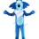 Blue Wolf With Napkin Mascot Costume