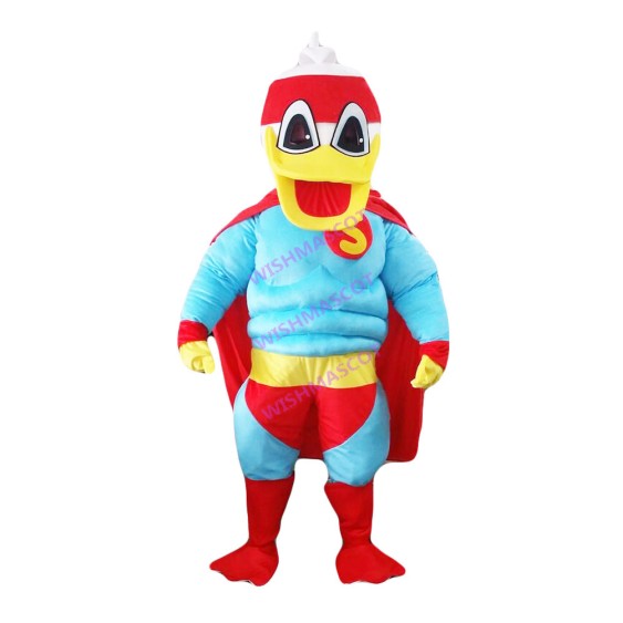 Fierce Superman Blue Duck Mascot Costume