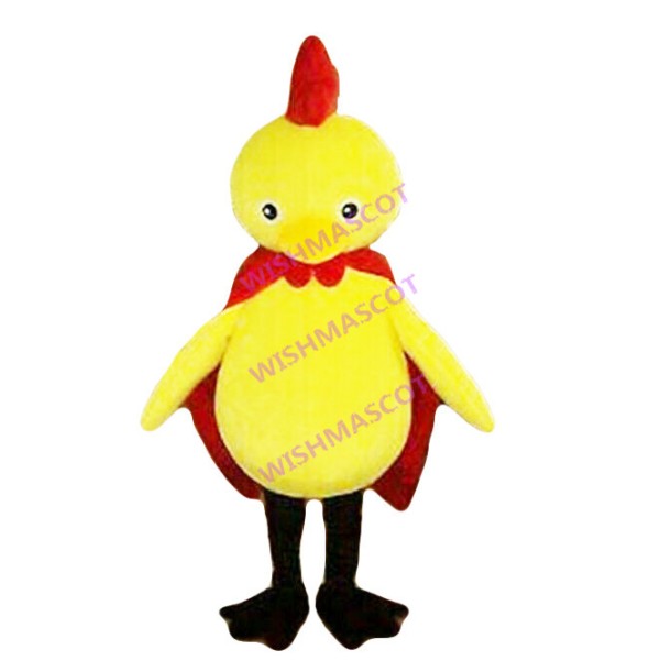 Red Cape Chicken Mascot Costume