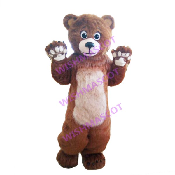 Brown Bear Mascot Costume Walking Upright