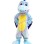 Content Light Blue Dragon Mascot Costume