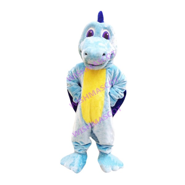 Content Light Blue Dragon Mascot Costume