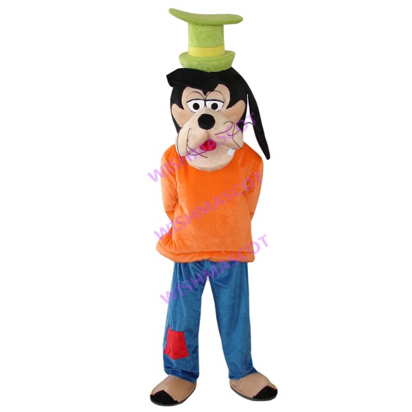Goofy Dog Mascot Costume Wearing Patch Pants
