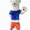 Hip-hop Style Polar Bear Mascot Costume