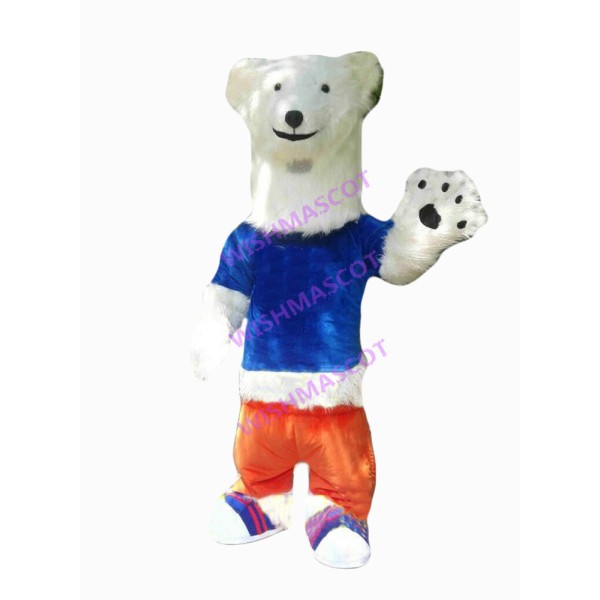 Hip-hop Style Polar Bear Mascot Costume