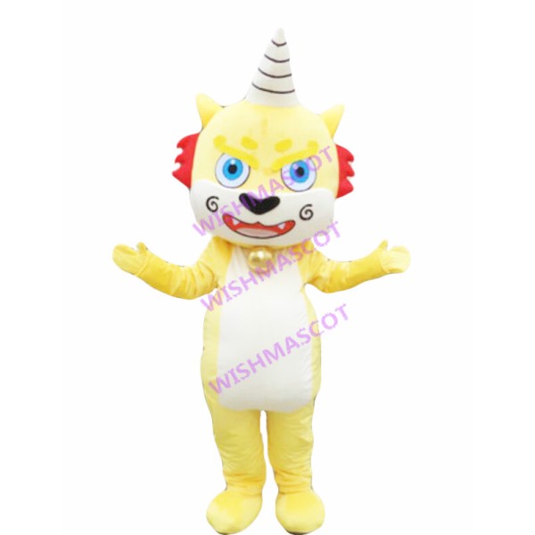 One Horned Bell Dragon Mascot Costume