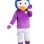 Skiing Blue Penguin Mascot Costume
