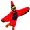 Excited Jumping Red Bird Mascot Costume
