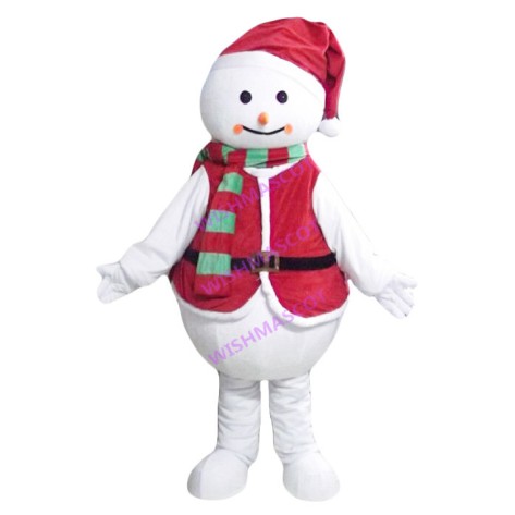 Warm Christmas Snowman Mascot Costume