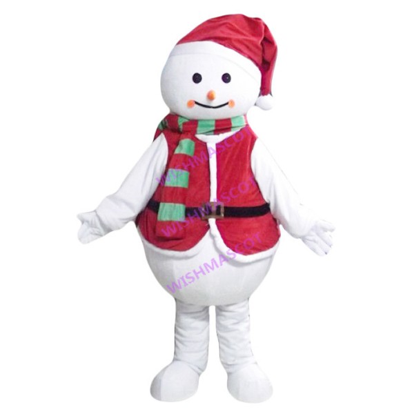 Warm Christmas Snowman Mascot Costume