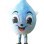 Sky Blue Water Droplet Mascot Costume