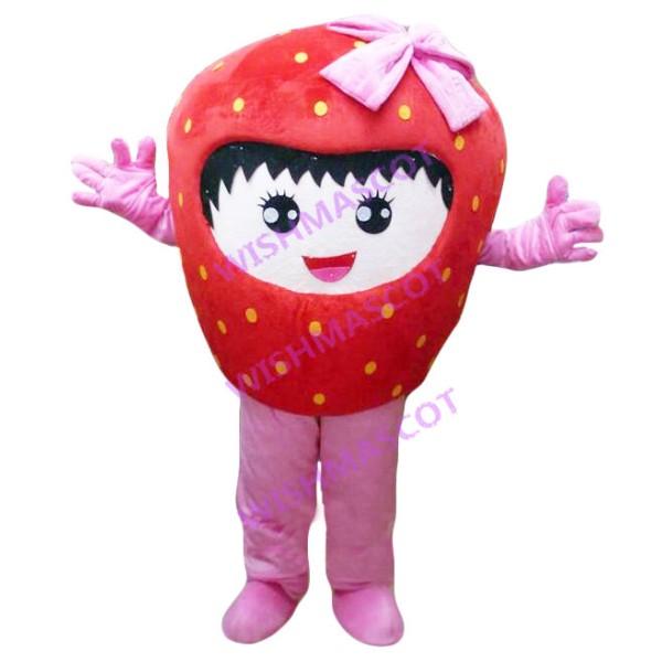 Strawberry Girl Mascot Costume