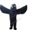 Black Bird Mascot Costume Spreading Wings